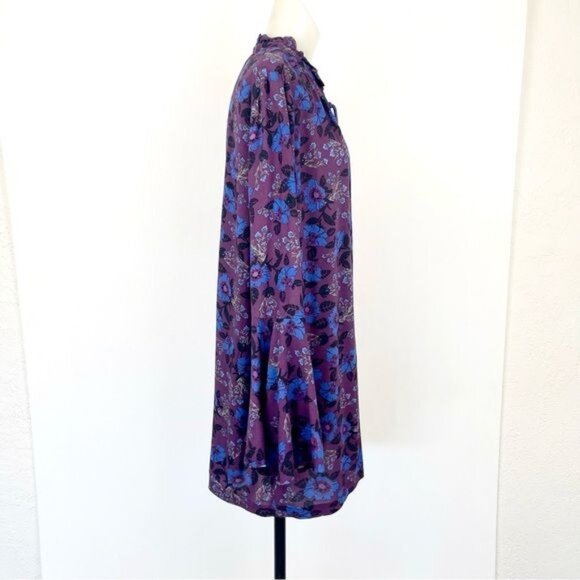 Free People Magic Mystery Print Tunic Dress Floral Boho Dress bell sleeves small - Picture 4 of 10